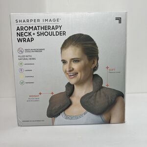Sharper Image Aromatherapy Neck Shoulder Wrap Hot or Cold Fleece Muscle Pain NIB